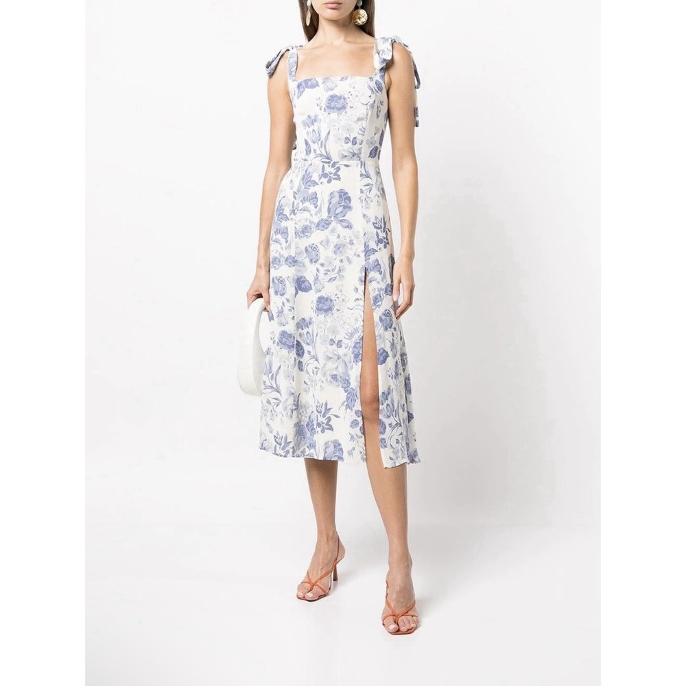 Reformation Twilight Floral Print Midi Dress Sz 8 $278